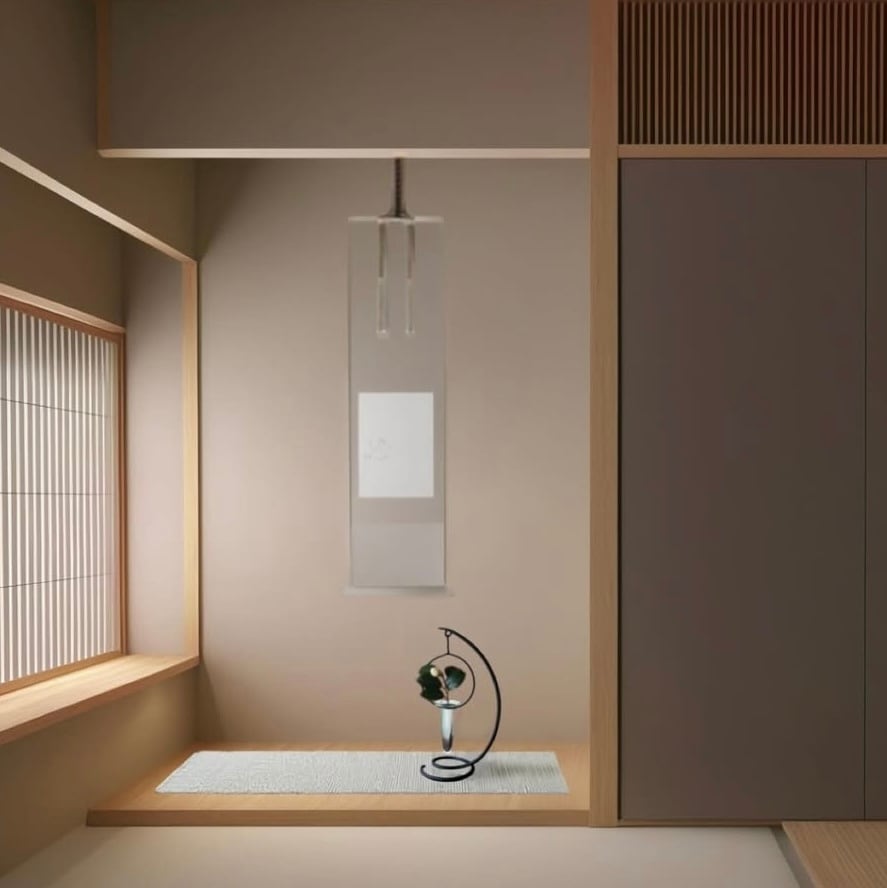 鉄器(高さ50cm)ゆらり円 (花器ガラス18cm x1付） | TSUNE;田中恒子の器