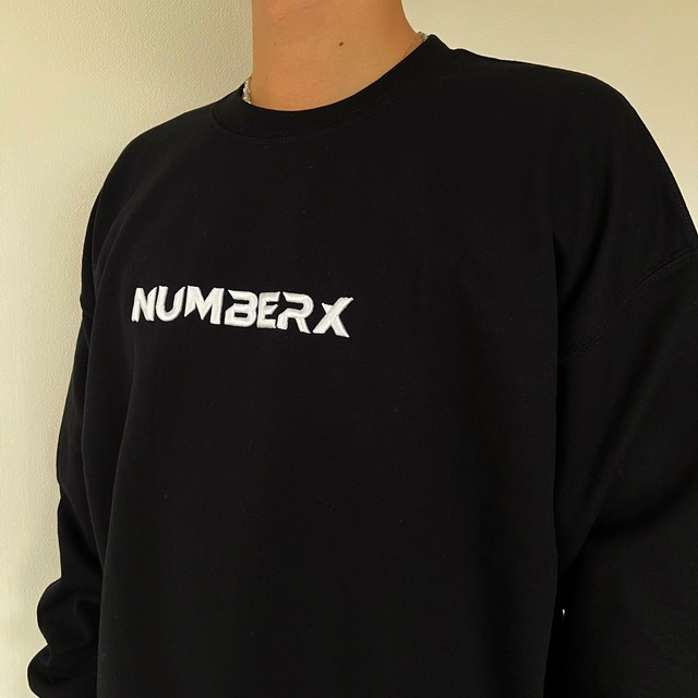 NUMBERX GOLD 3D LOGO ビックシルエットトレーナー″BLACK″