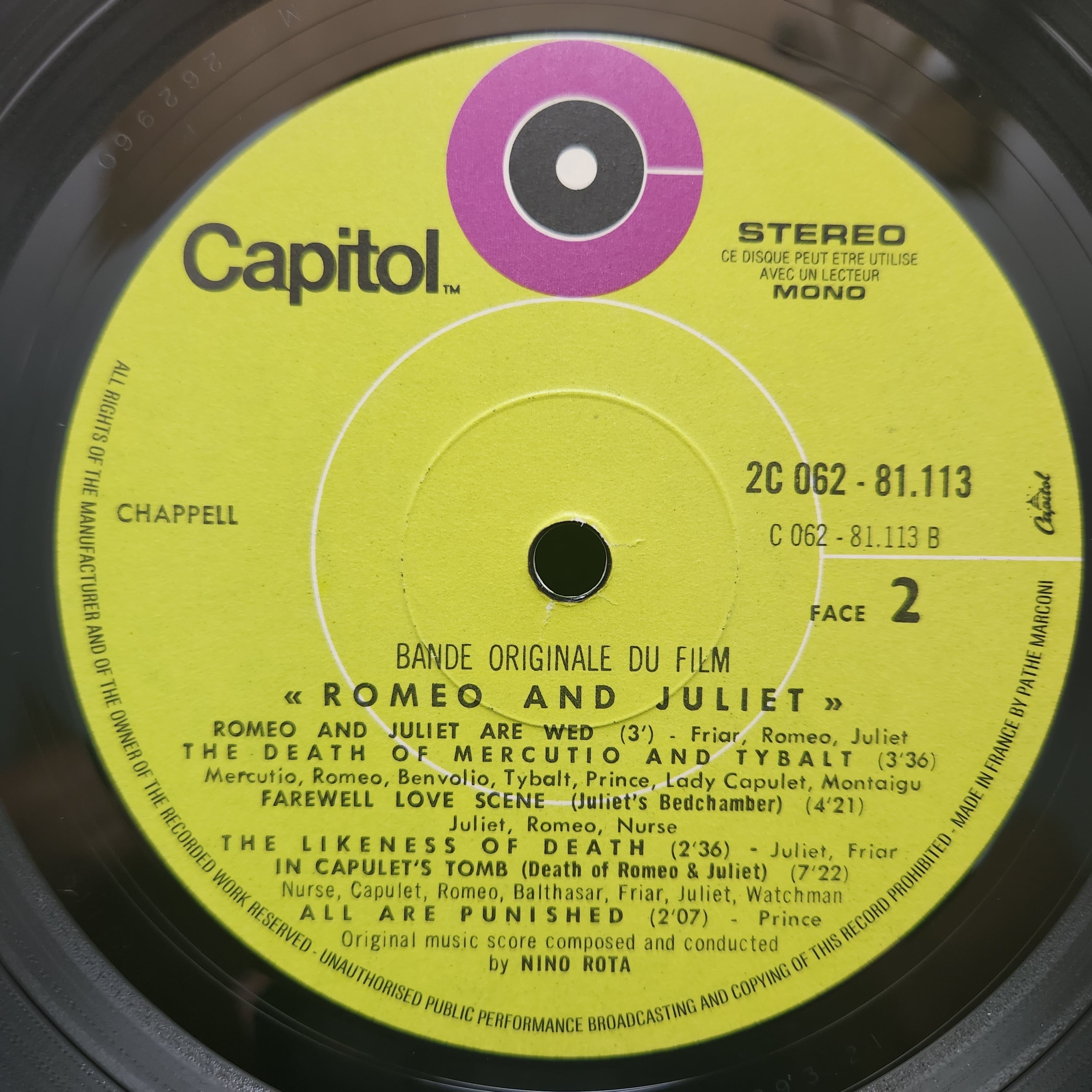Nino Rota / Romeo & Juliet [2 C 062-81113] - 画像4