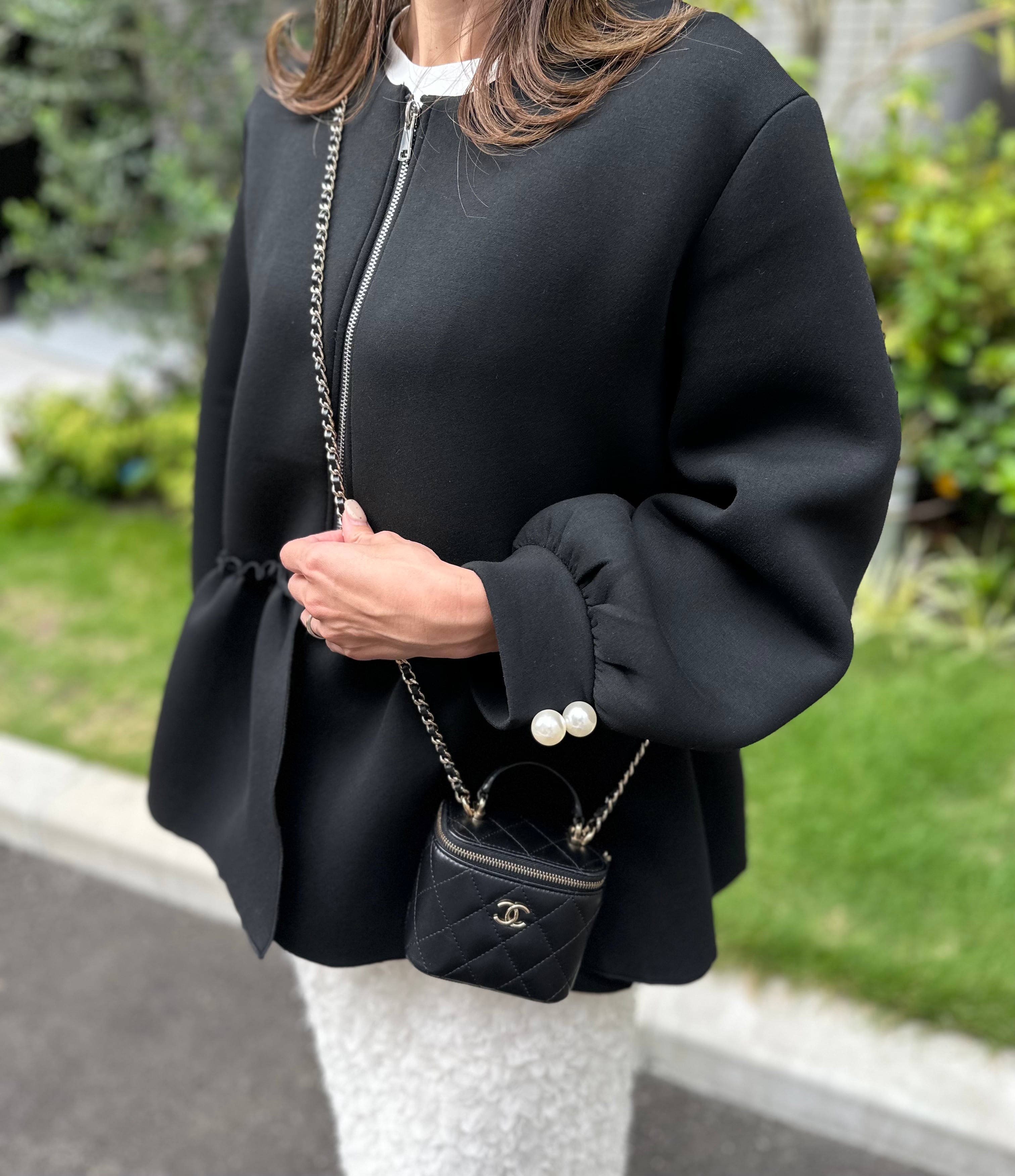 ◆再入荷◆ボンディングフリルパールジャケット(ご注文から1-4営業日でお届け)