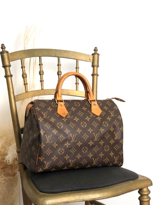 LOUIS VUITTON ルイヴィトン スピーディ30 モノグラム ハンドバッグ ブラウン レザー ボストン vintage ヴィンテージ オールド y2vg3b