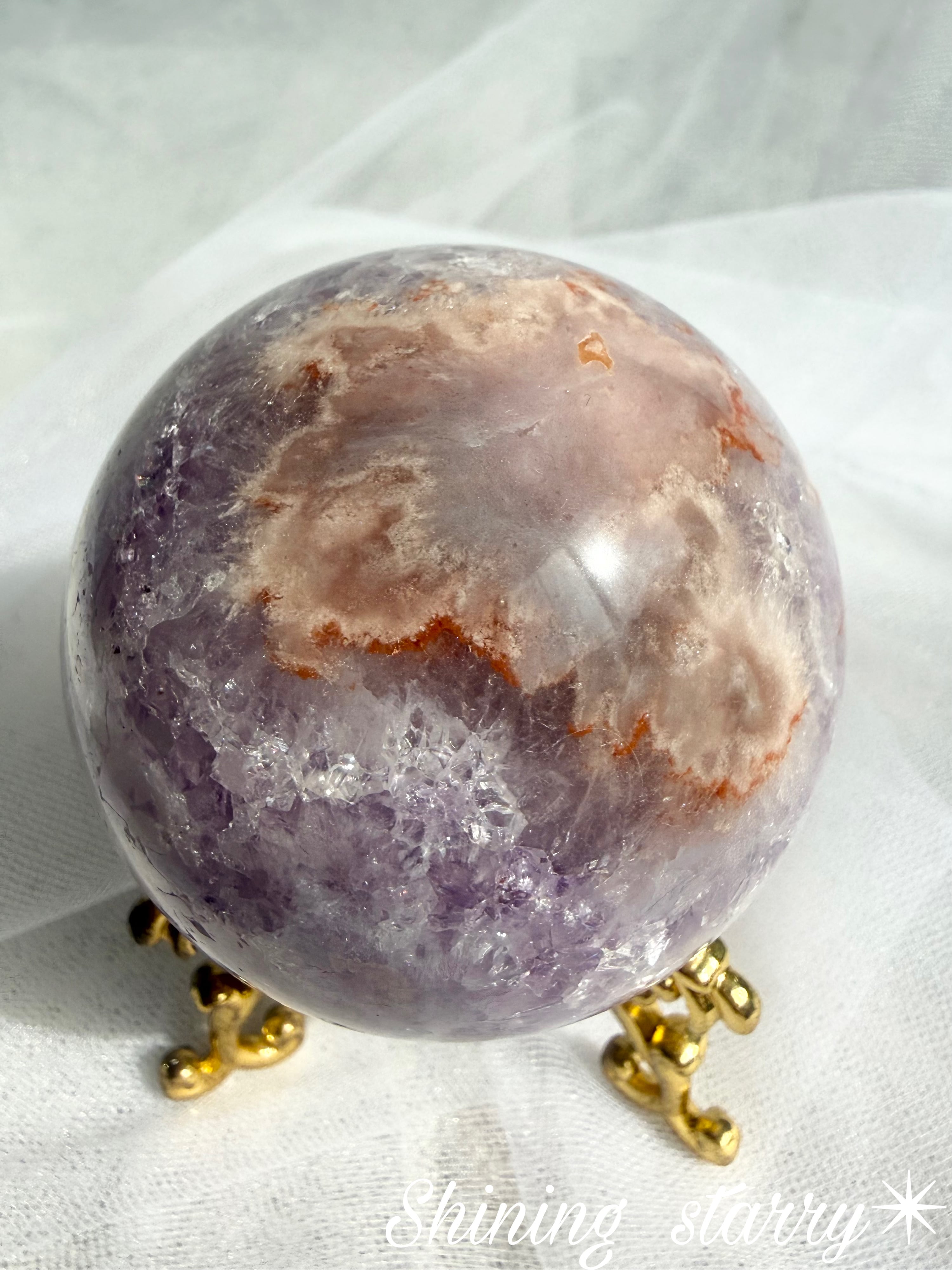 グリーン桜瑪瑙 スフィア フラワーアゲート 天然石 | Pay ID