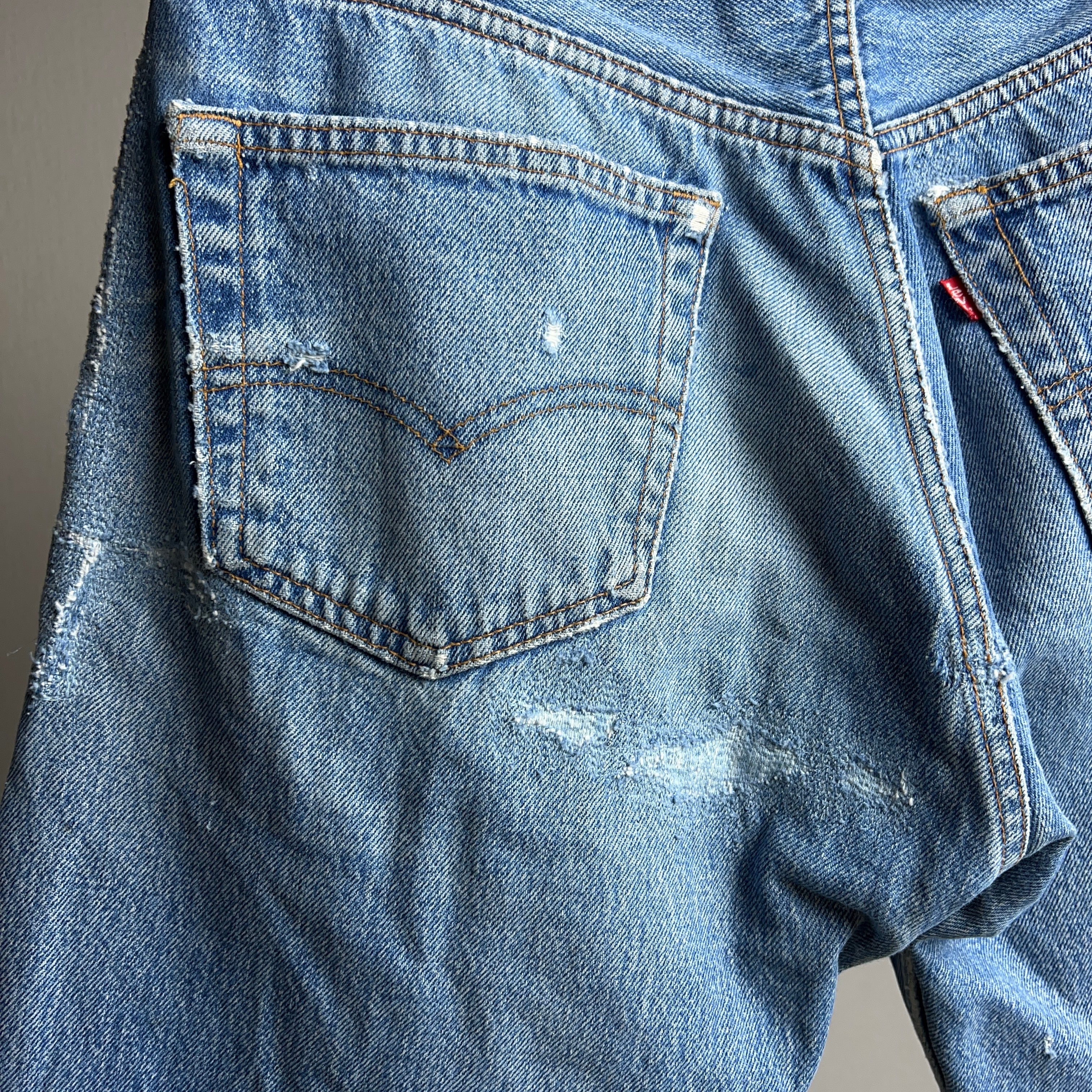 80's~ “Levi's” 501 Damage Denim Pants W34 USA製 80年代