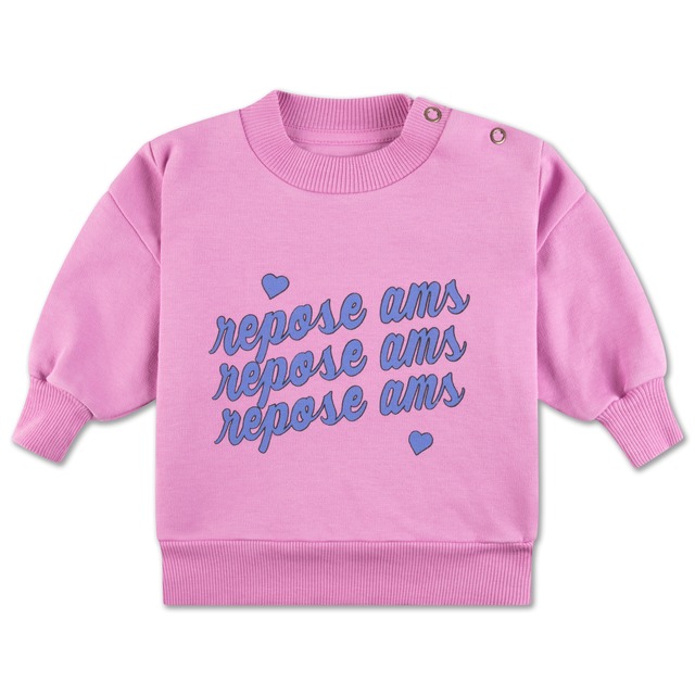 〈 REPOSE AMS 23AW / BABY 〉crewneck sweater / crocus mauve