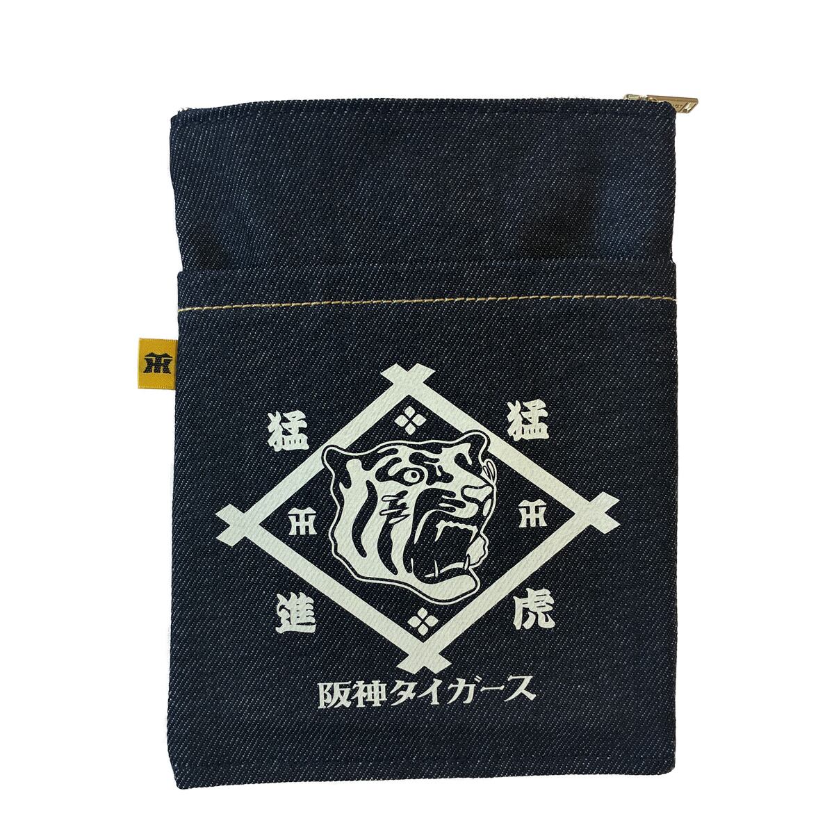 阪神タイガース×江坂ジーンズ 「虎・家紋ロゴ」デニムサコッシュ 阪神