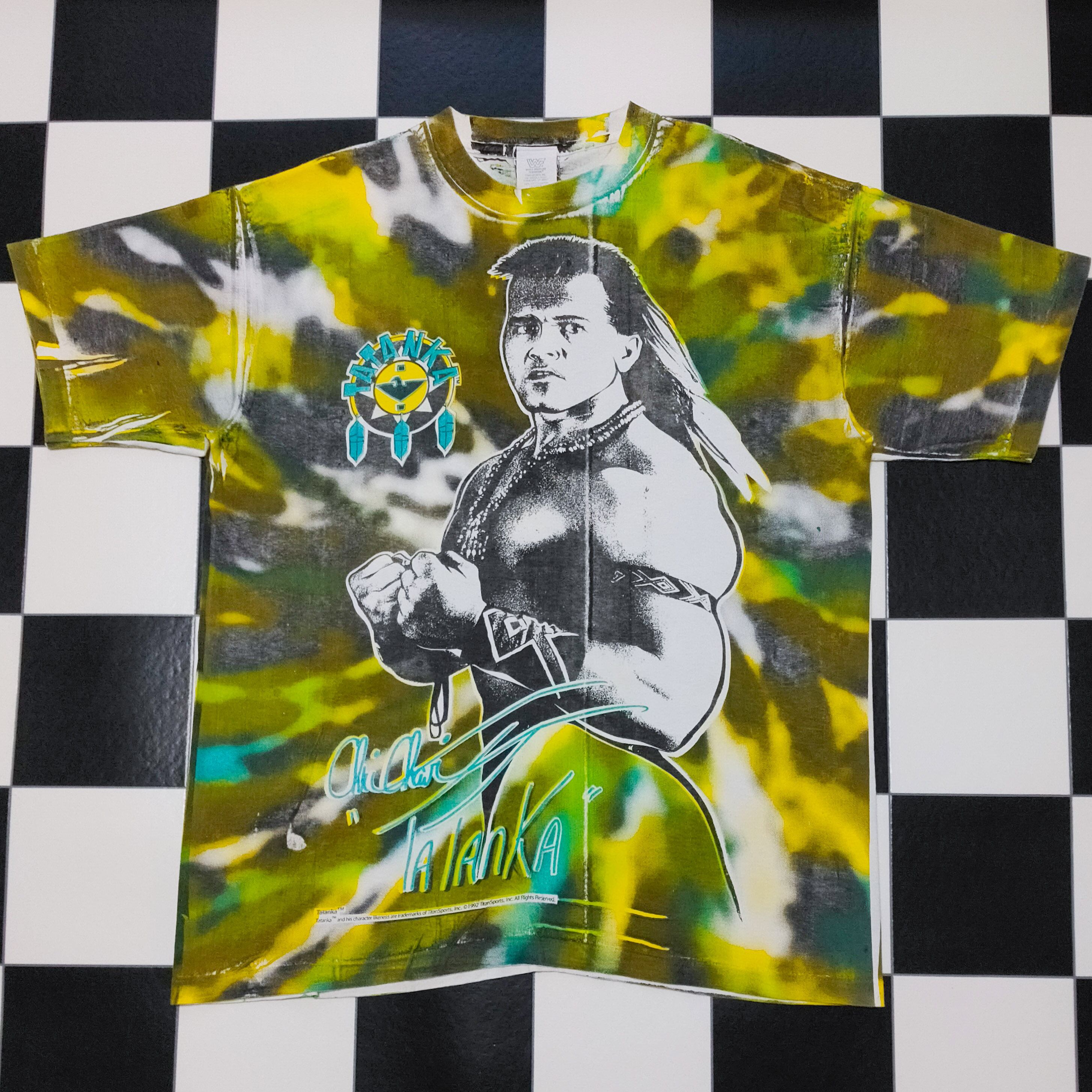 90s WWF タタンカ Tシャツ クリス・チェイヴィス インディアン 