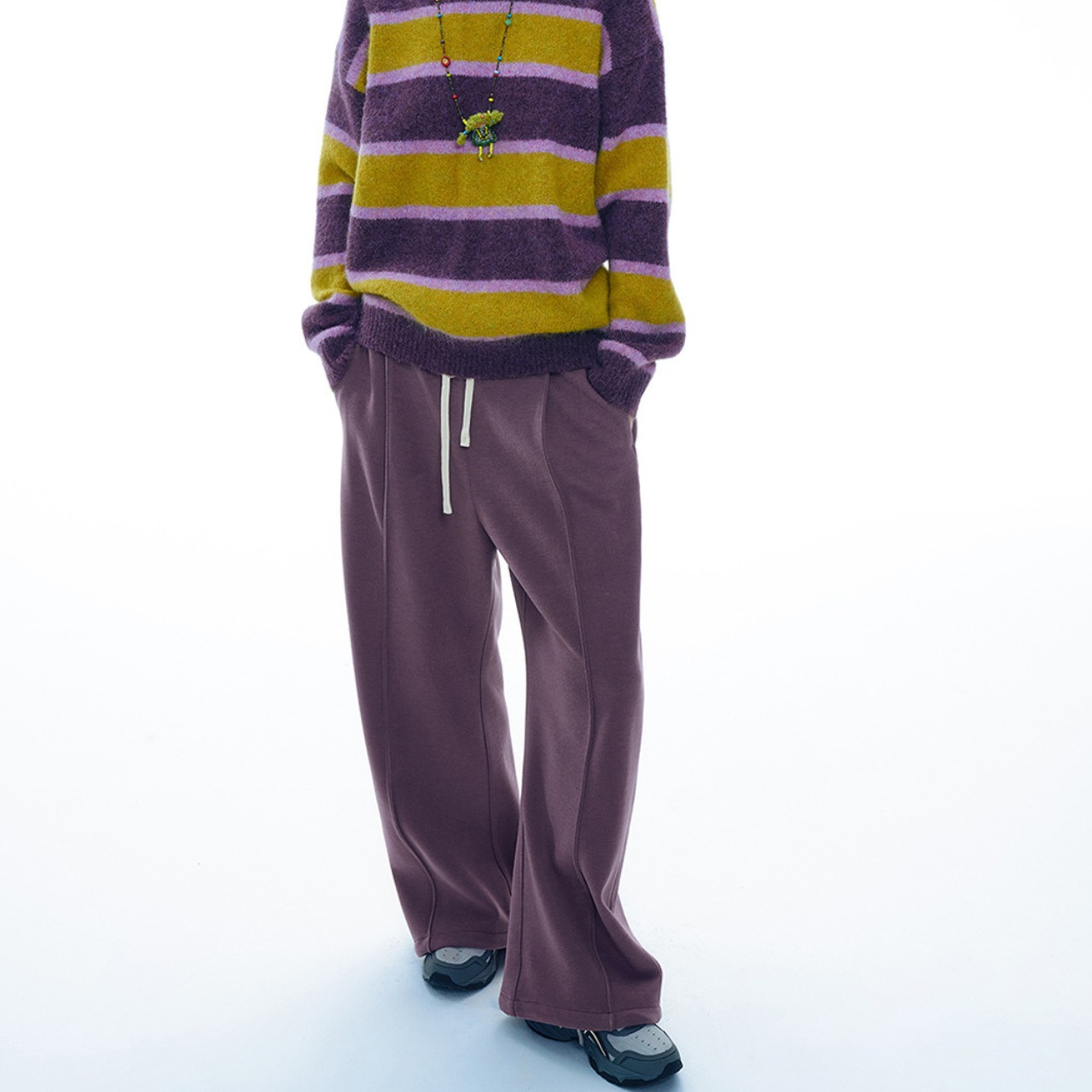 Drawstring Wide Pants T4059