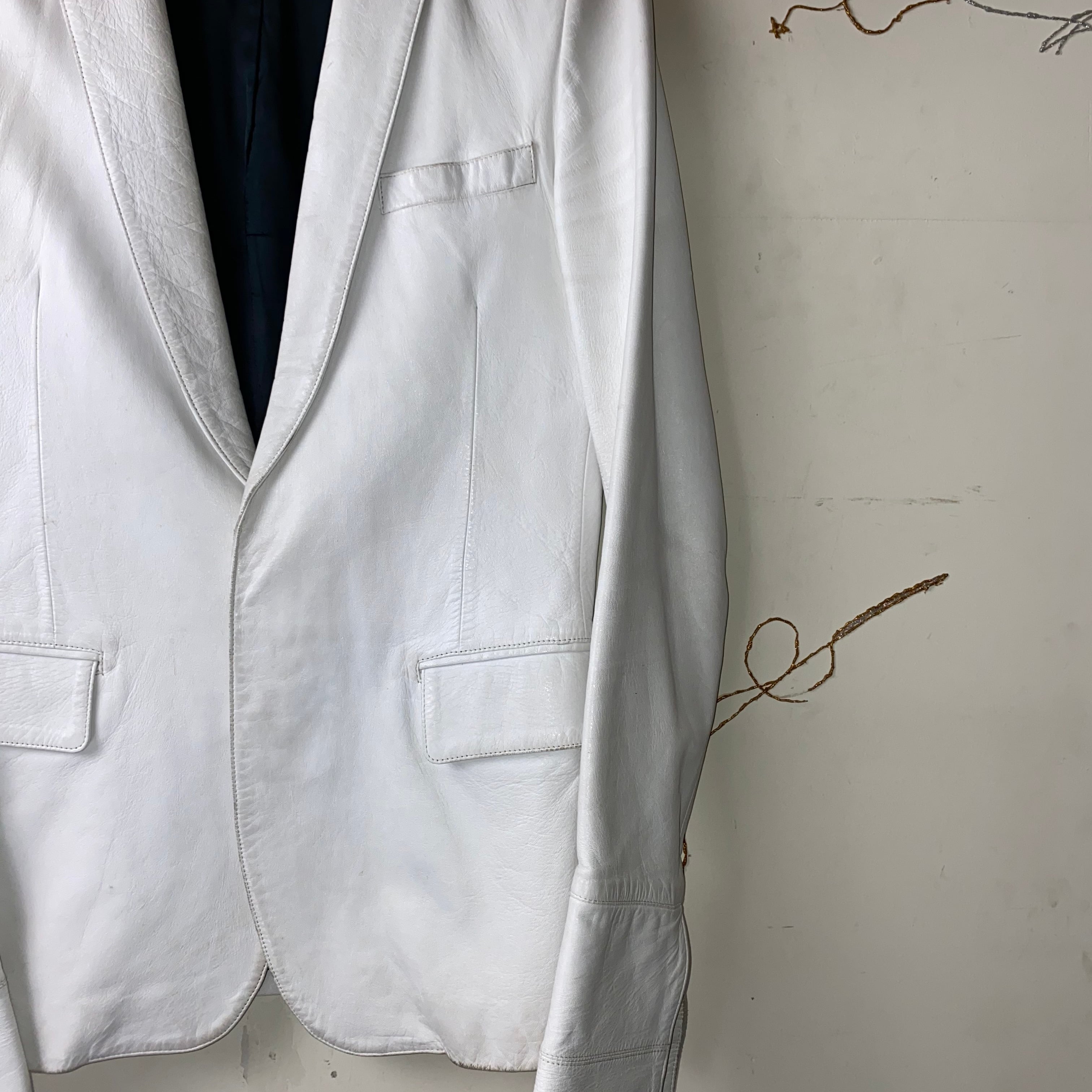 2002SS DIOR HOMME white color leather jacket | NOIR ONLINE