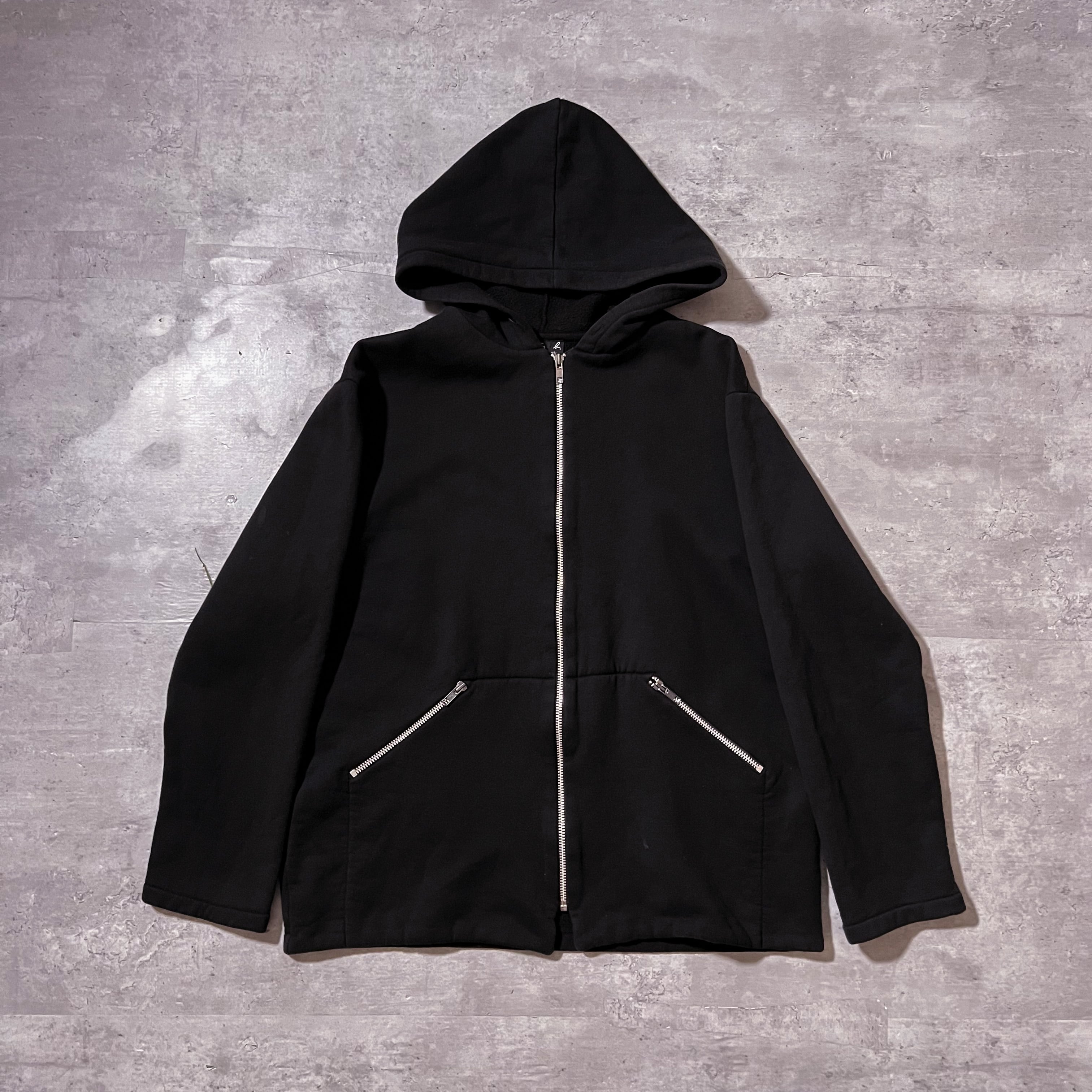 90s-00s “agnes b.” black hoodie 90年代 アニエスベー ハの字ジッパー