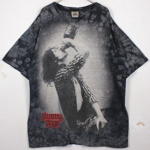 【Caka act2】"LIQUID BLUE" "Jimmy Page" Tie-Dye Design Vintage Loose T-Shirt