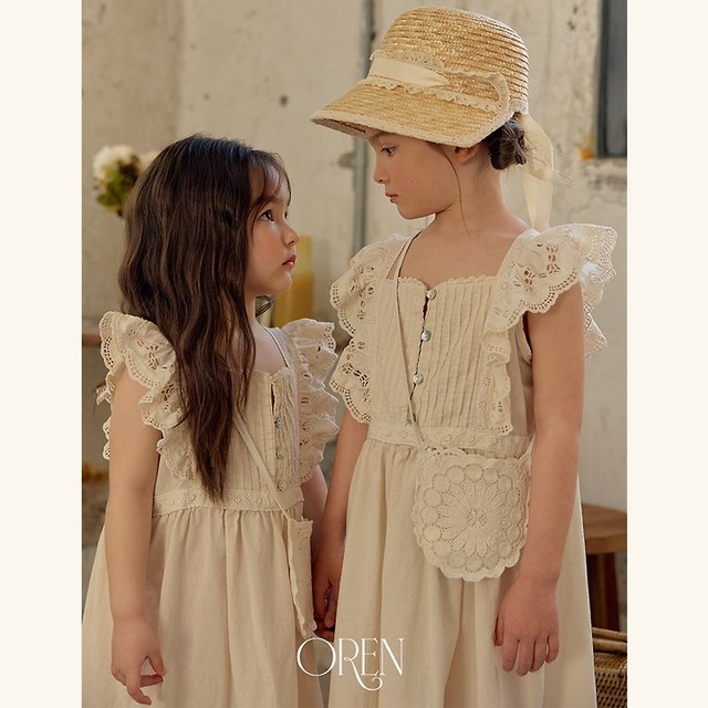 【取寄】oren｜vienne lace frill dress｜ビエンレースフリルワンピース｜S-XL｜kids｜26 summer