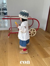 韓国子供服 / 26Autumn / CON / ウォッシュロールアップデニムパンツ / キッズ / 秋服 *1~4*