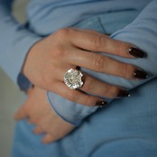Karen silver , flower ring
