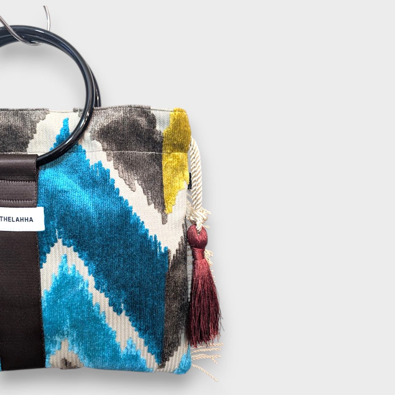 Velvet Art Ring Bag - Brown×lightBrown