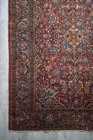 【340】Semi Antique Persian Kashan rug 1940's