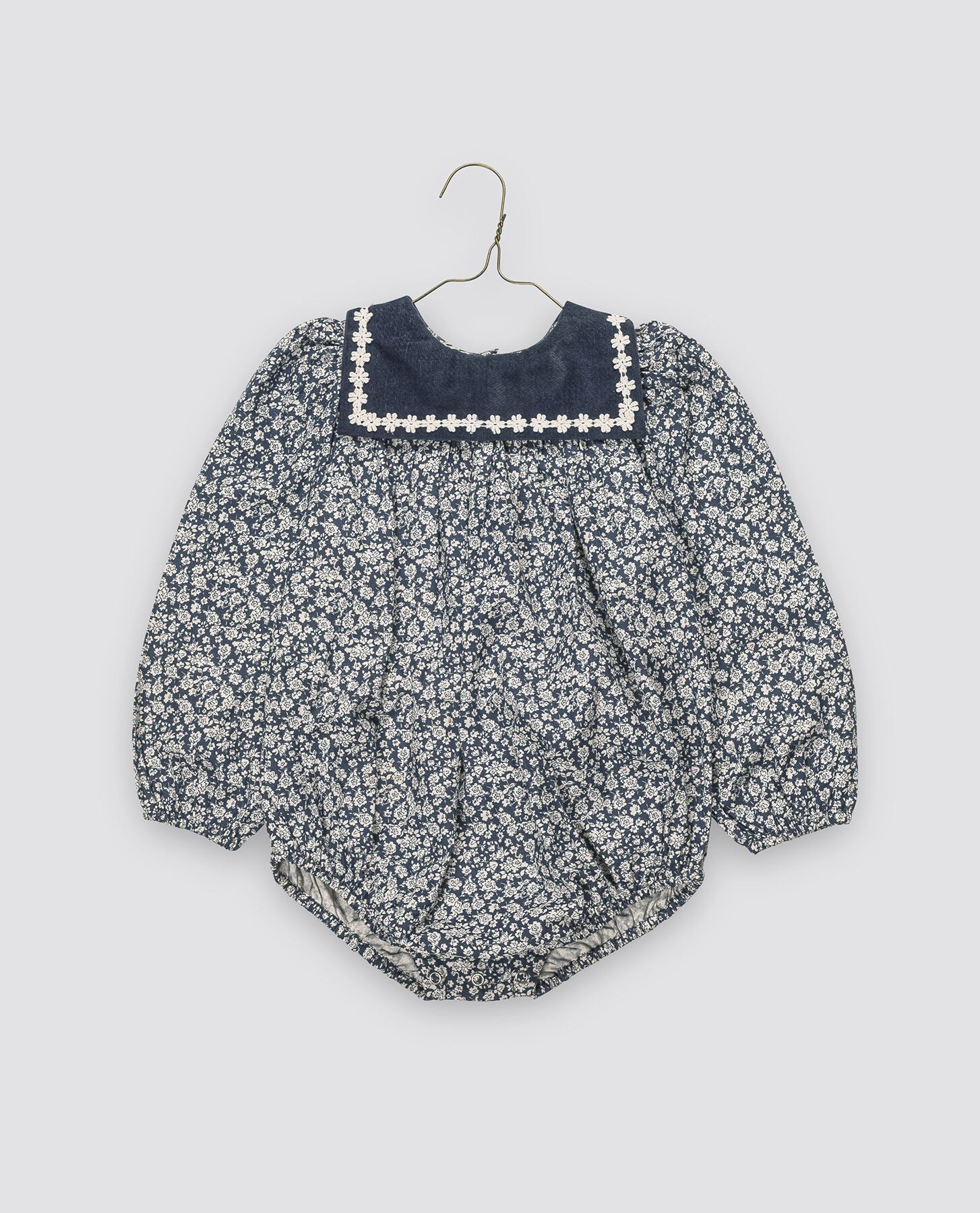 送料無料 Little Cotton Clothes/Emilie romper Barley Floral