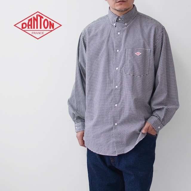 DANTON [ダントン] M's COOLMAX OXFORD B.D SHIRT GINGHAM [DT-B0116CMX] クールマックス オックスフォード ボタンダウンシャツ ギンガム・チェックシャツ・ヴィンテージシャツ・長袖シャツ・メンズ・男性用・紳士・MEN'S [2024SS]