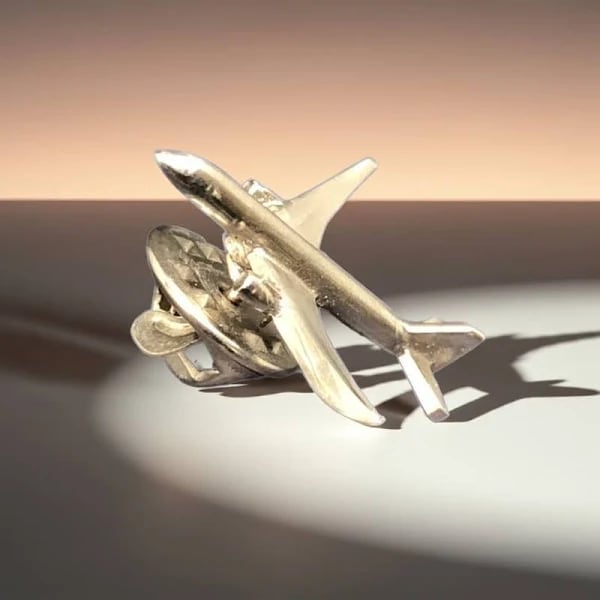 インコネル製 飛行機 高級ピンバッジ（小）航空機 アクセサリー | ysecshop