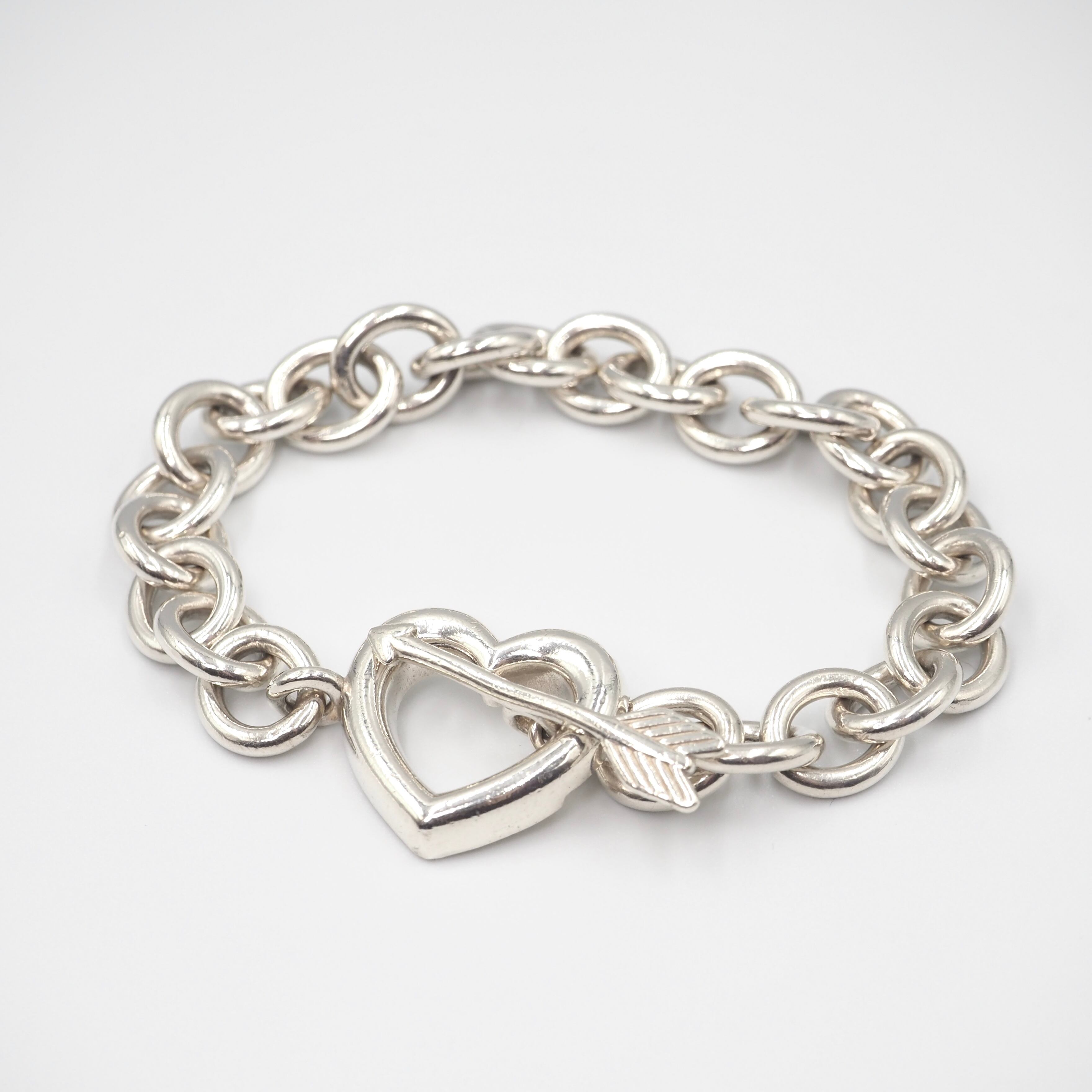 ティファニー リターントゥ ハート ブレスレット トグル シルバー 925 TIFFANY&Co.（ティファニー） 美品 フル ハート トグル ブレスレット