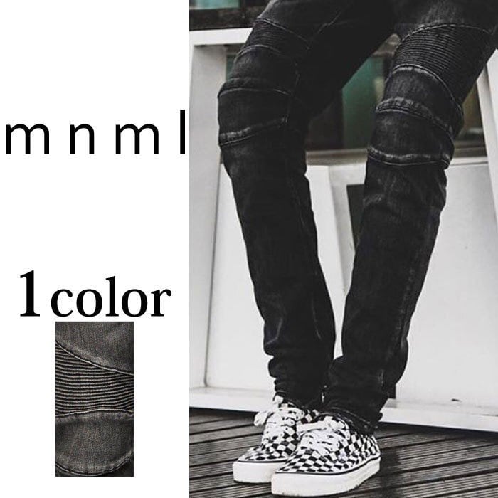 mnml ミニマル M14 STRETCH DENIM BLACK ボトムス メンズファッション