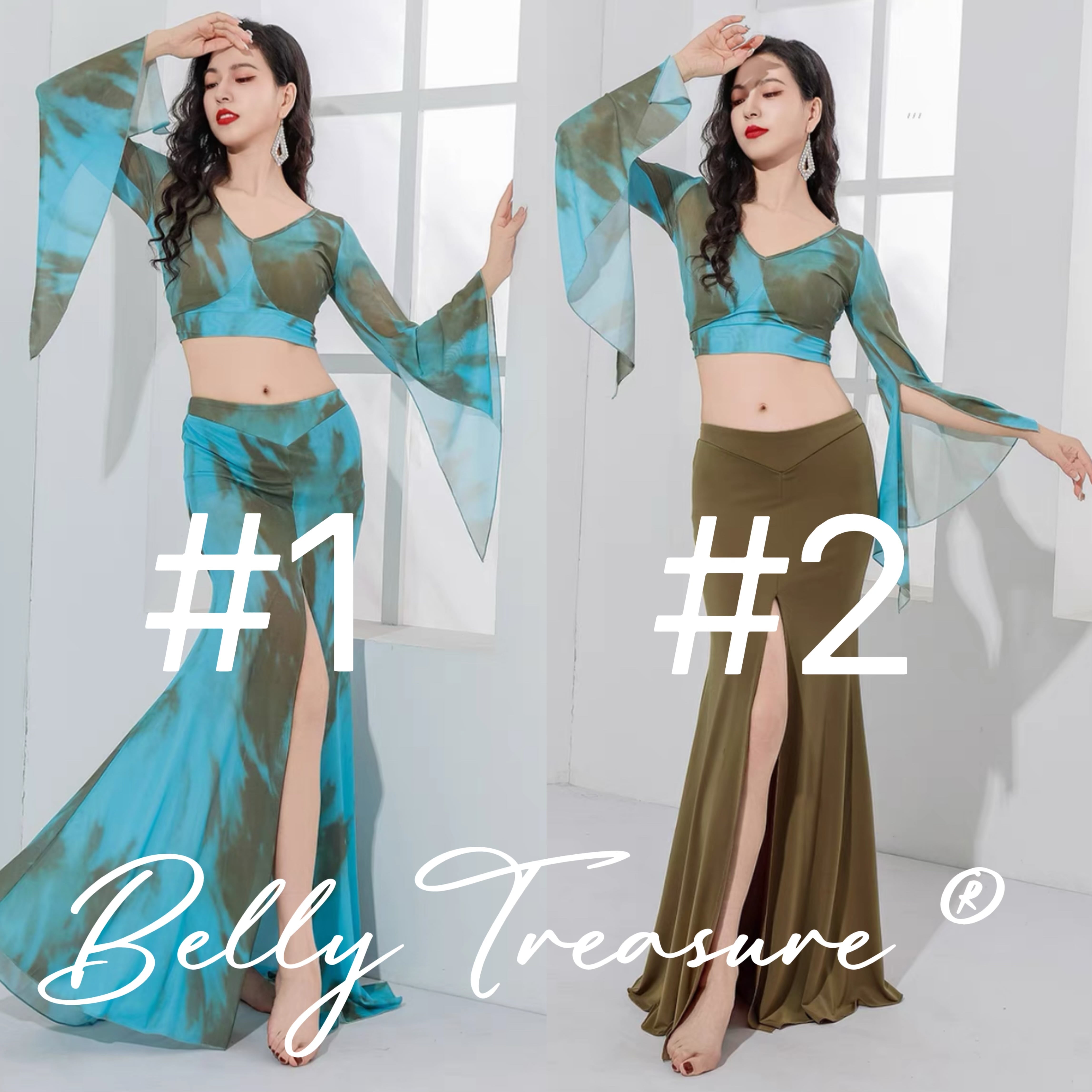 ベリーダンス 2カラー レッスンウェア QCZW ZM506-2 202501