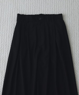 CLASSIC TR WOOL DEEP TUCK TROUSERS【セットアップ対応】/ black