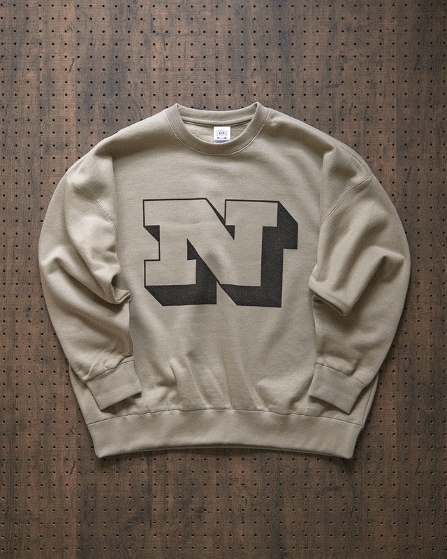 "n" sweat shirt in sand（受注生産）