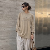 ID ロングTシャツ【sleeve logo】Beige