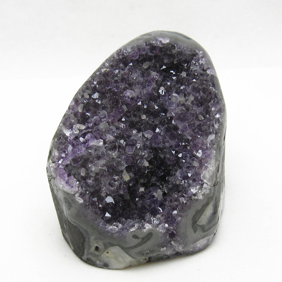 アメジスト 原石 ウルグアイ産 アメジスト クラスター amethyst カルサイト付き 一点物 182-8931