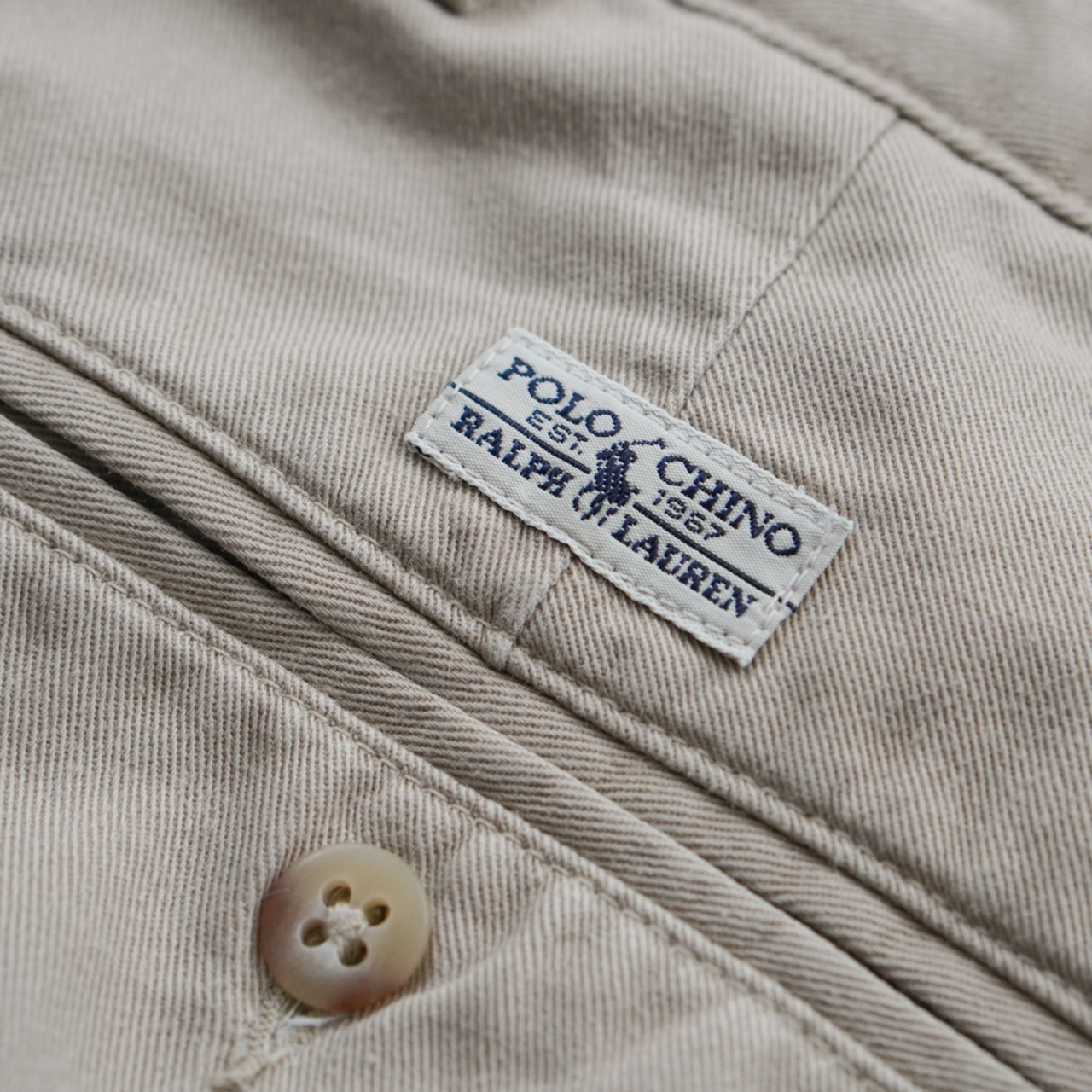 90s Polo by Ralph Lauren POLO CHINO ANDREW "made in USA" beige [W36L31.5相当] 古着 - 8