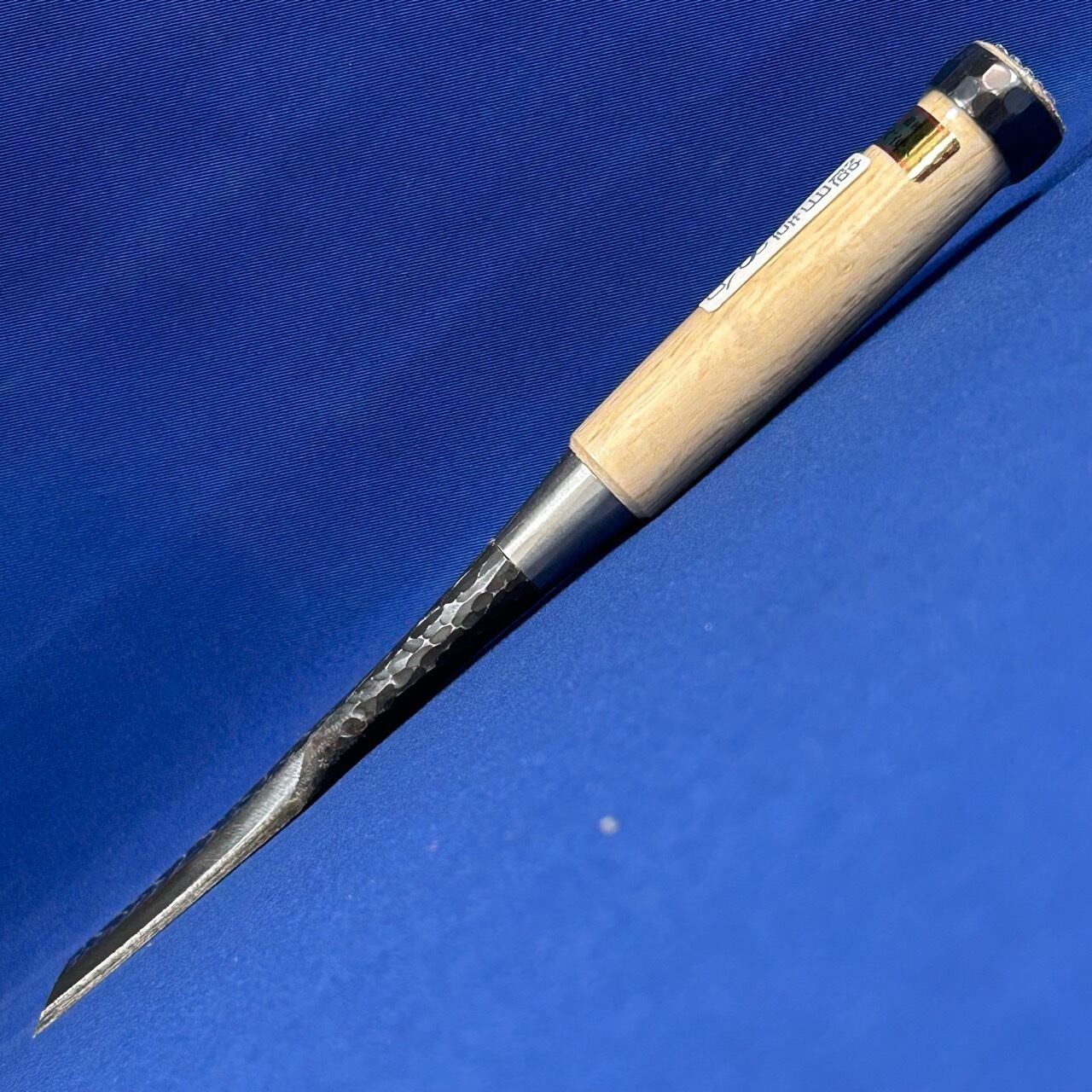 完売>田齋明夫作 / 脇差し鑿 〈8分 / 24mm〉鎚目仕上 / 革ケース