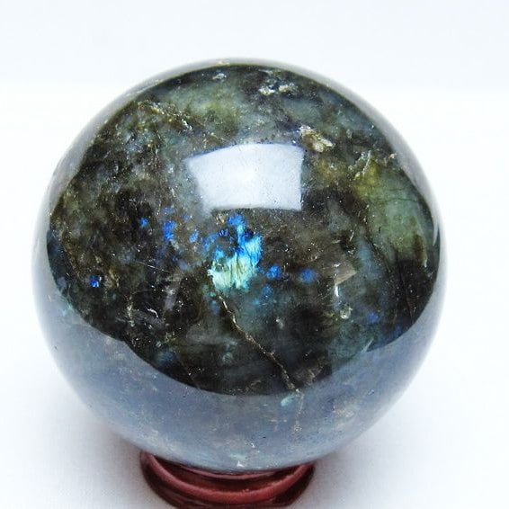 ラブラドライト 丸玉 73mm スフィア 置物 一点物 151-9125