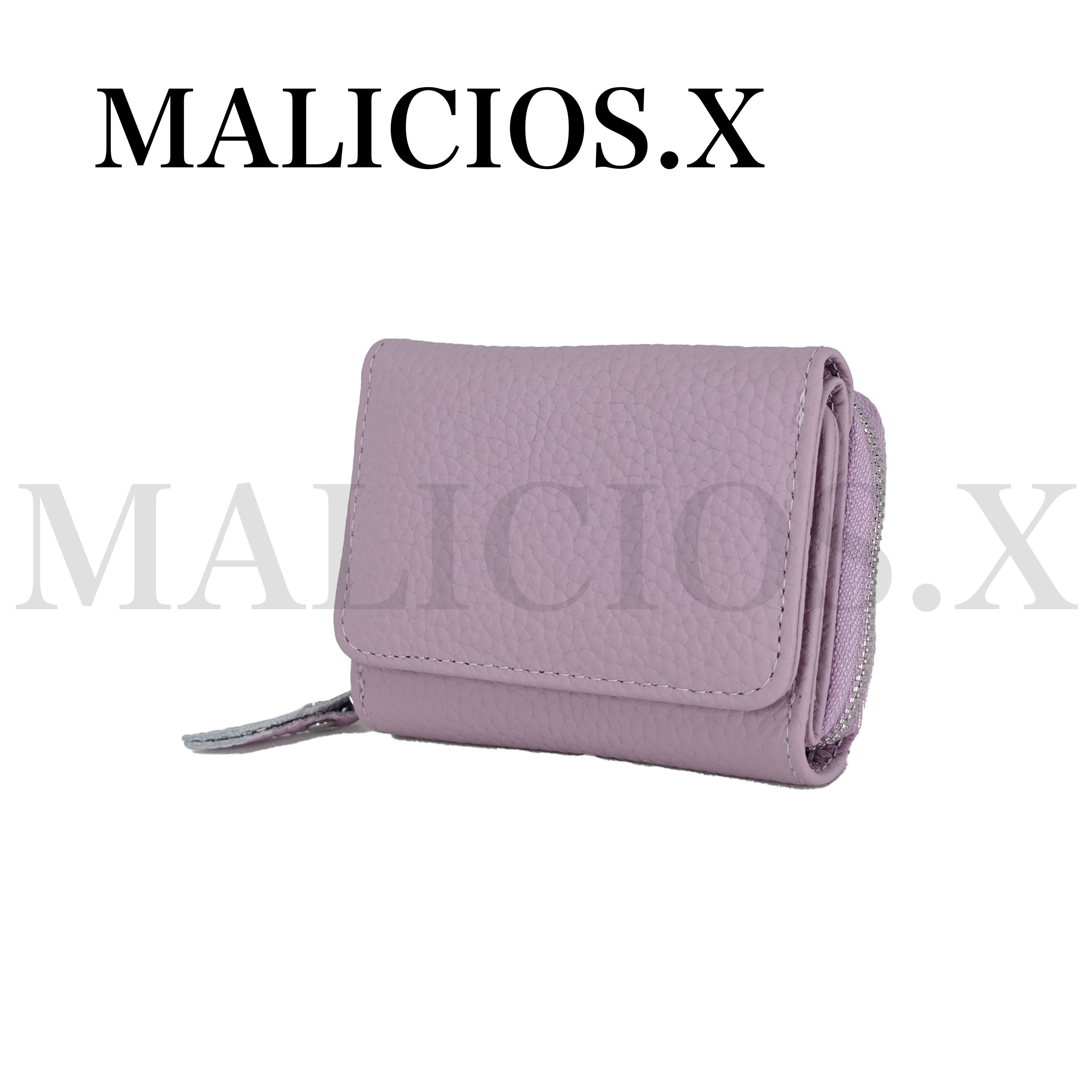 Heart Eye Tri-folding mini wallet(Light Violet) /Violet | MALICIOUS.X