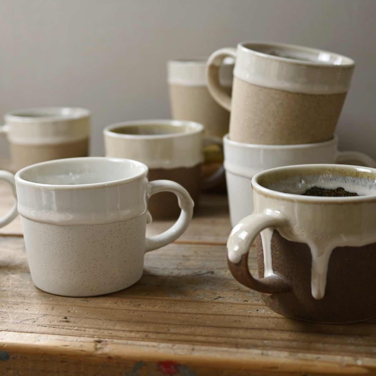 DROP MUG ベージュ｜マグカップ 美濃焼 日本製 おしゃれ 雑貨 | 雑貨店