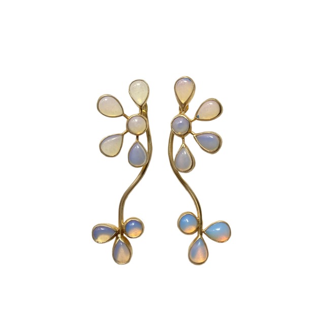 'Flower' pierced earrings