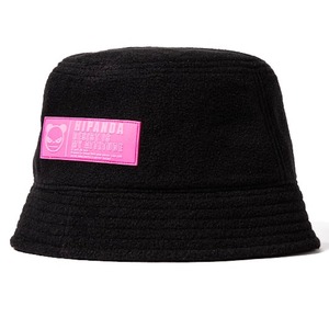 送料無料【HIPANDA ハイパンダ】男女兼用 バケット ハット 帽子 UNISEX LOGO HAT / BLACK