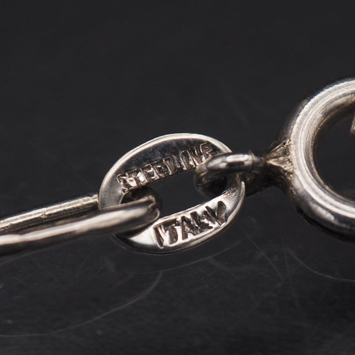 H299 ヴィンテージ STERLING ITALY 925刻印 ロング ネックレス
