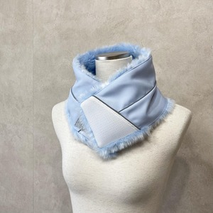 REFLECTOR FUR NECK WARMER / LIGHT BLUE【CYBER NEON】