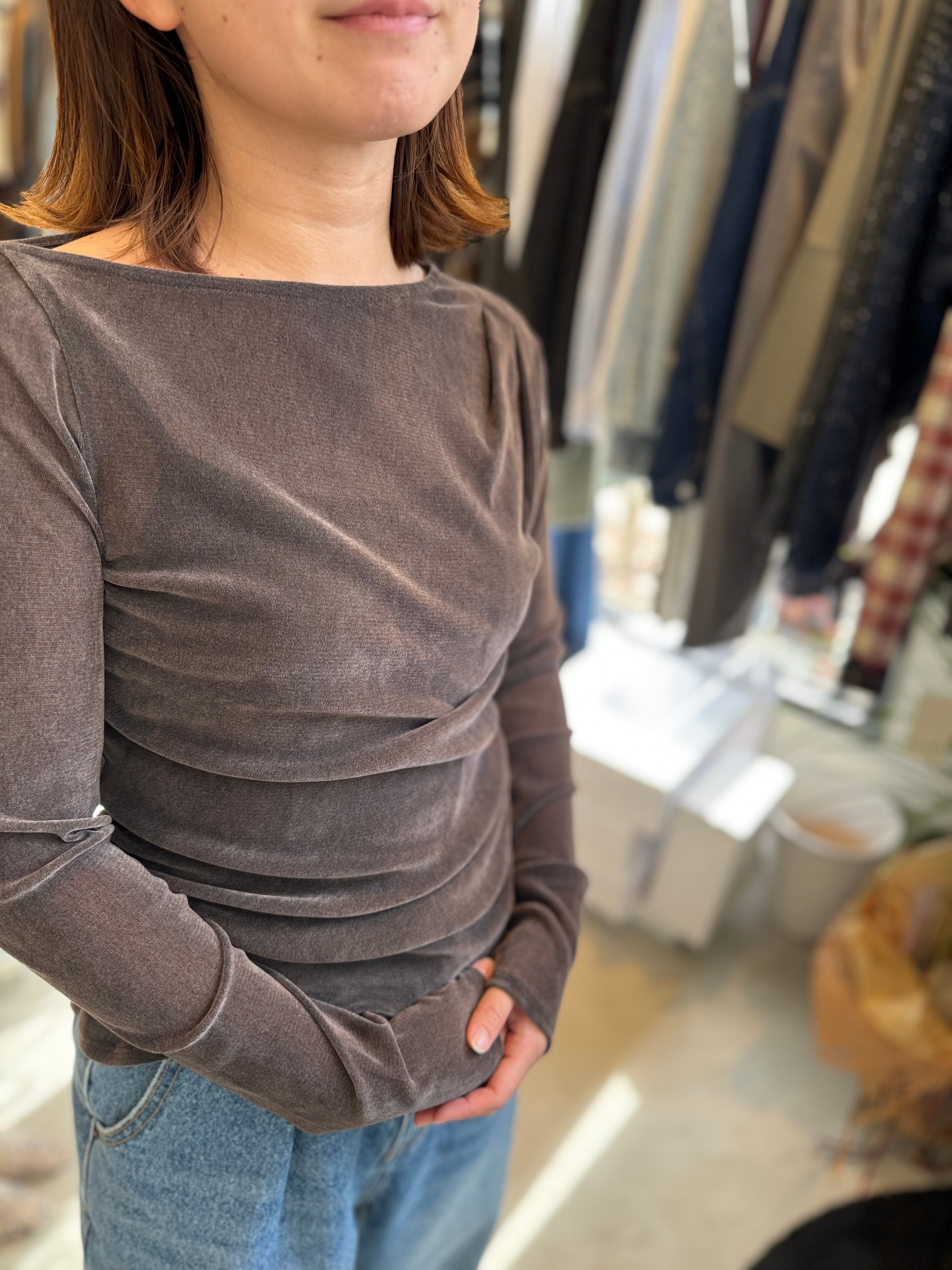 【cafune】シャーリングベロアストレッチPO