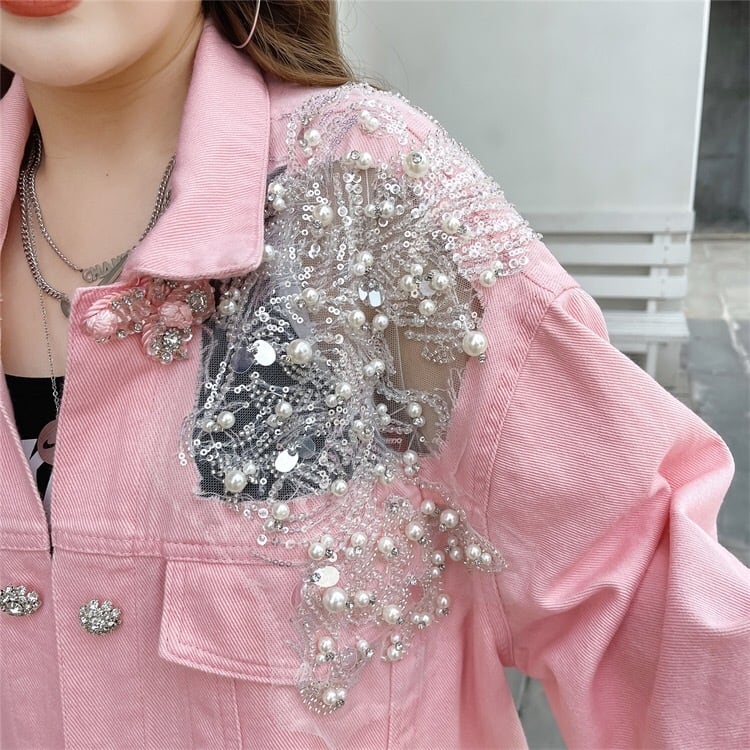 パール シースルー エレガント 水色 ピンク 黄色 白 白 黒 ストリート