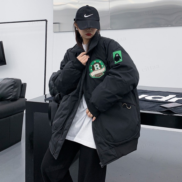 ★予約★D-573　2025秋新作♡Bankerワッペンフライトジャケット　ブラック