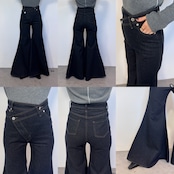 waist design super flare denim PT/indigo