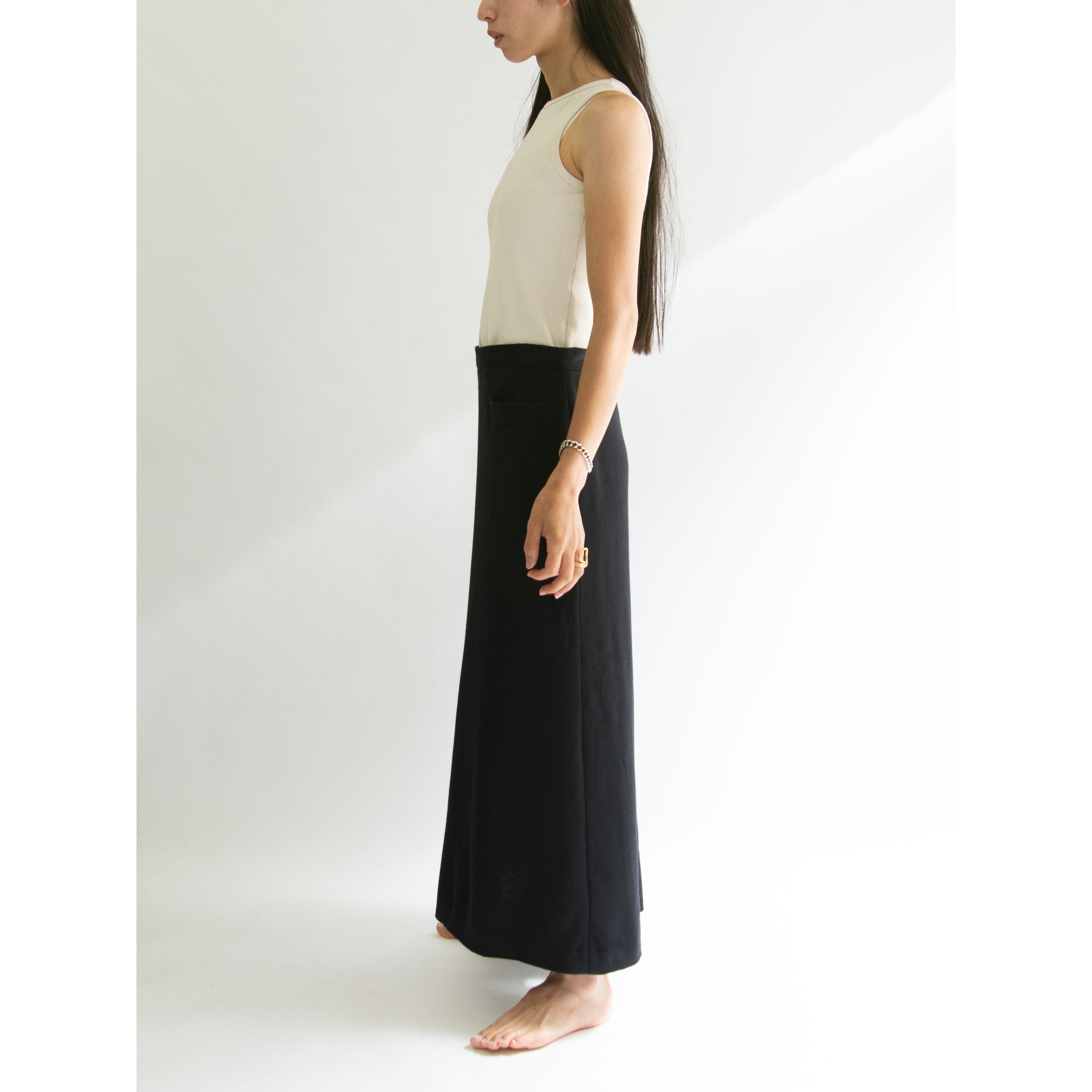 美シルエット ソニアリキエル ウール100% タイトロングスカート