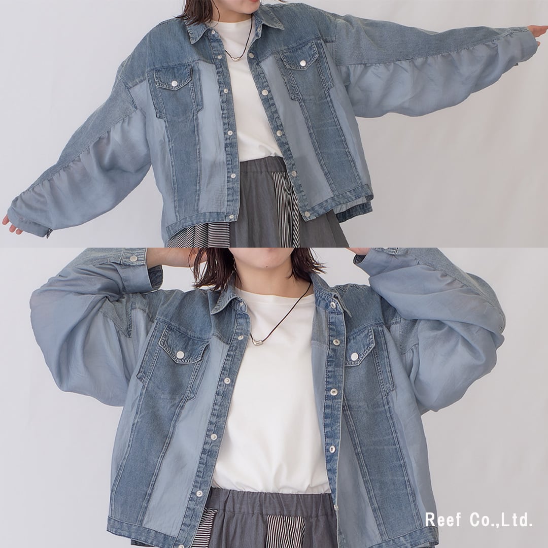 シースルーDENIM Gジャン】 ST-226985 Brand：ミリロピュール | Reef