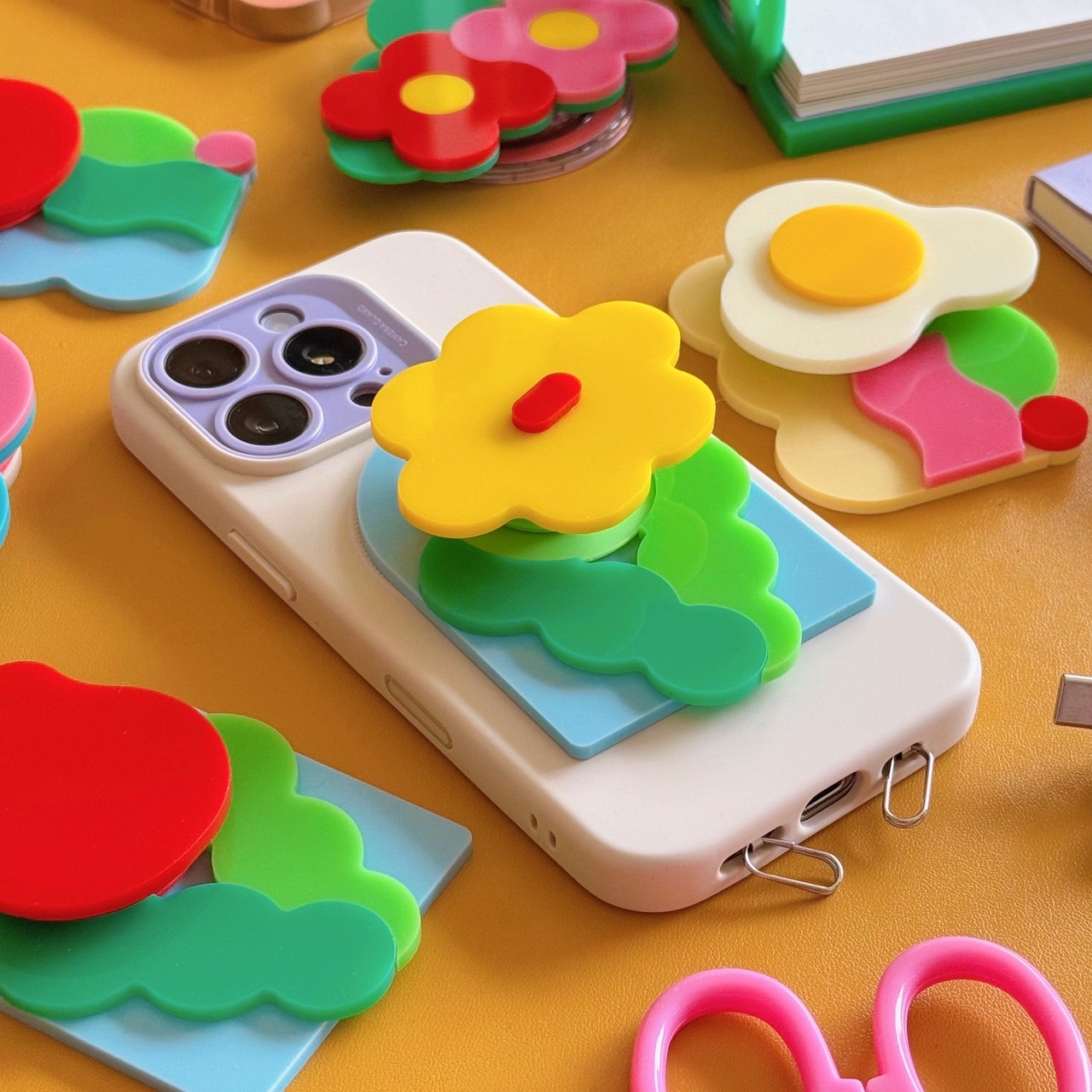 smart phone grip 【 bloom collection 】" normal grip " - 3
