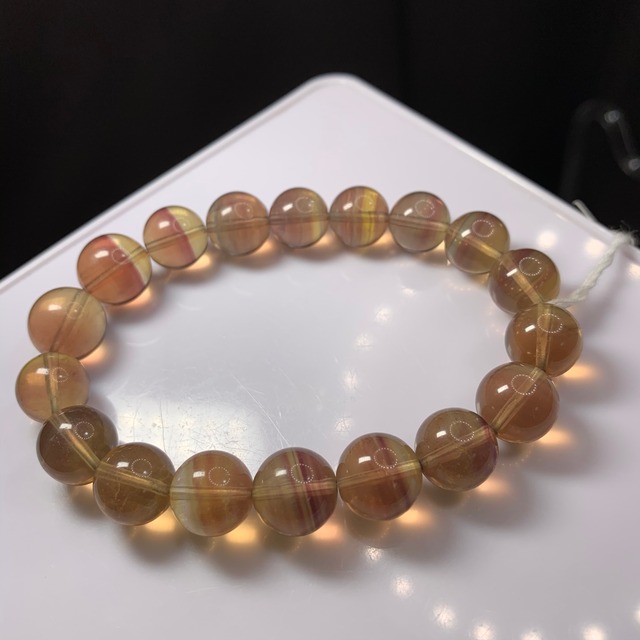f60ブラウン系グラデーションフローライトブレスレット