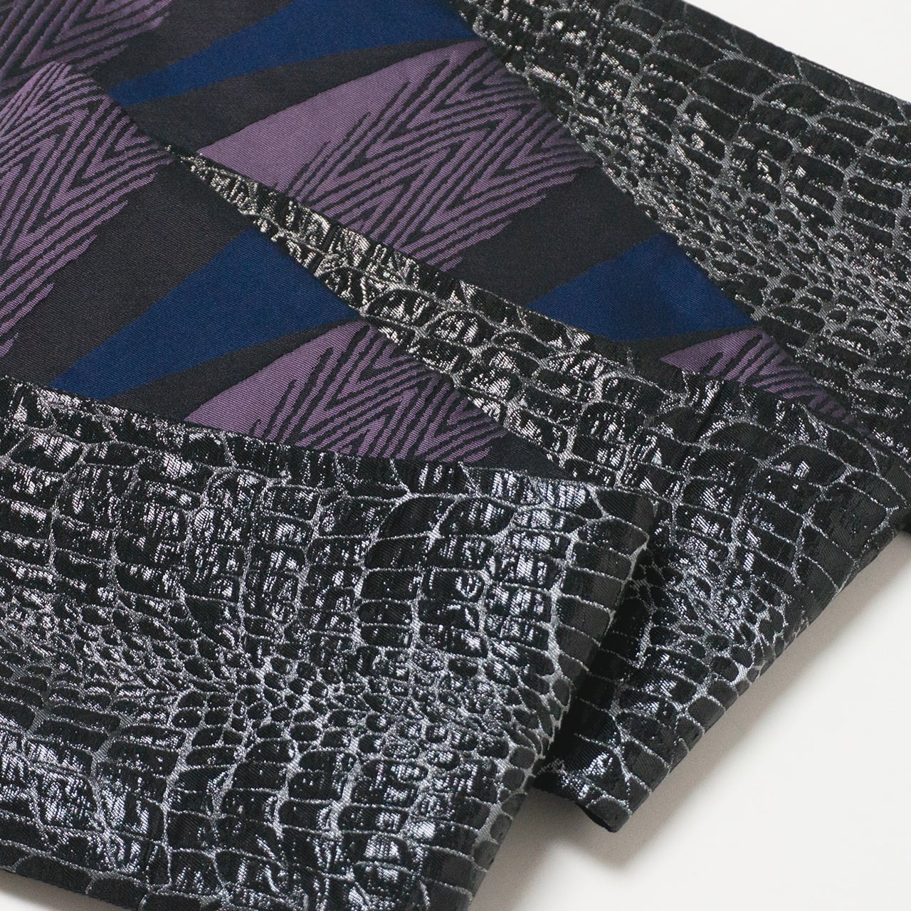 RumiRock半幅帯 「艶クロコ」ブラック [E620] | Rumi Rock Store