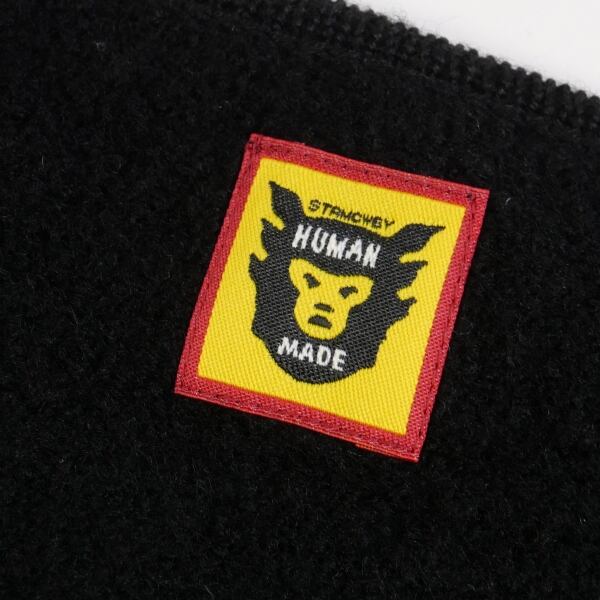 ヒューマンメイド 22AW うう WOOL STOLE ロゴプリントチェック柄ウール  