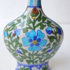 インドのブルーの花瓶(中)