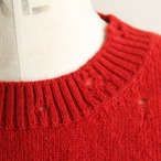 STILL BY HAND【 womens 】Punched shetland sweater